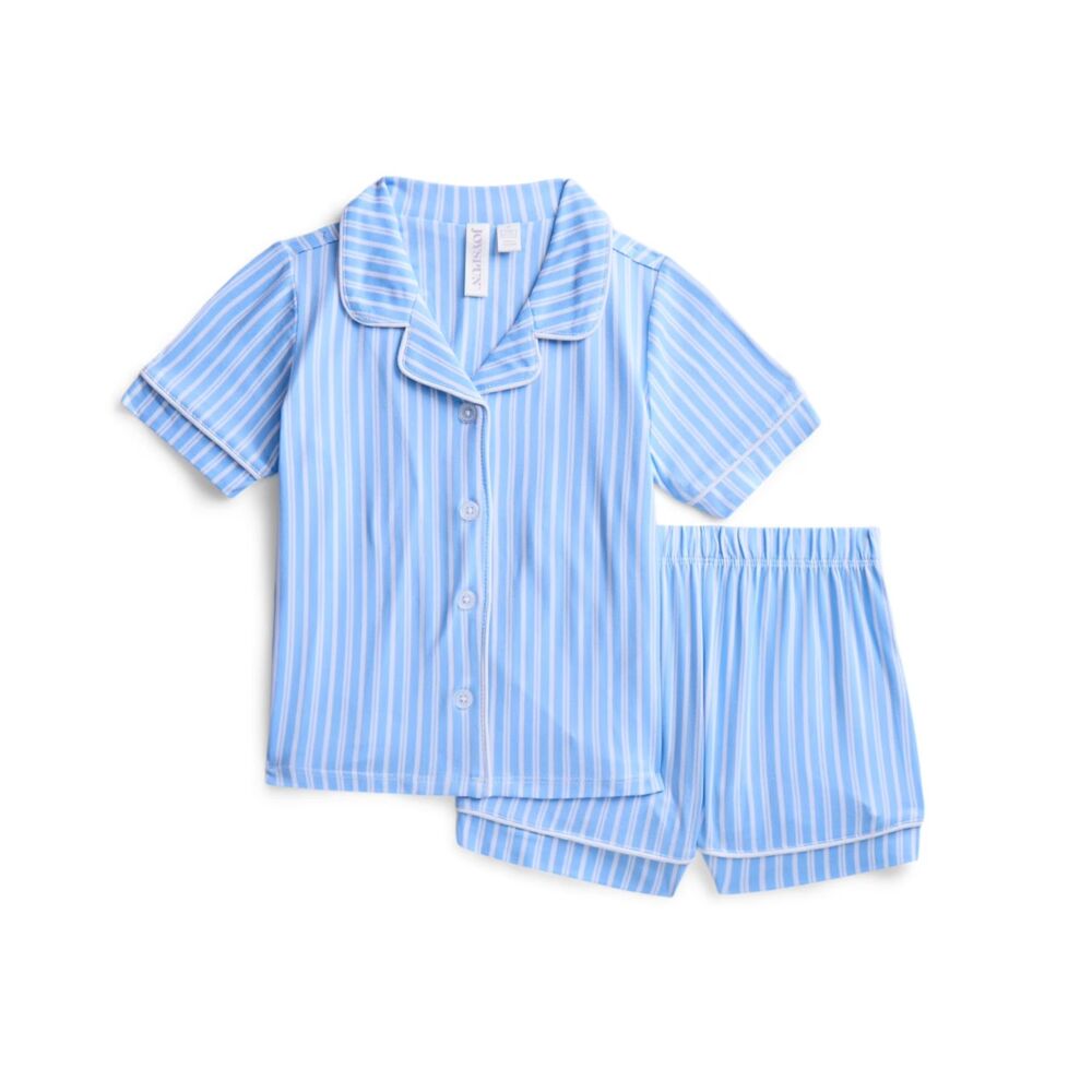 Joyspun Toddler Girls Notch Collar Pajama Set, 2-Piece